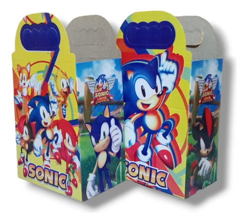 Sonic Pack 20 Cajas Dulceras Para Cumpleaños.