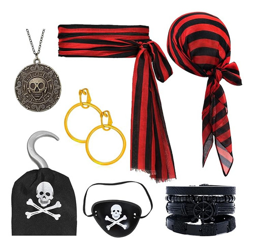 Conjunto De Accesorios Para Disfraz De Pirata Unisex