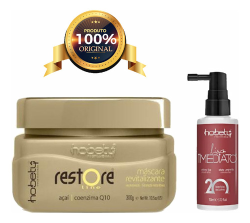 Hobety Máscara Restore Line 300g+ Liso Imediato Hobety 110ml