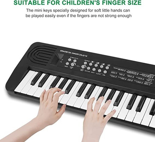 Imagen 2 de 6 de Teclado Electronico Para Ninos 37 Teclas Portatil Musical