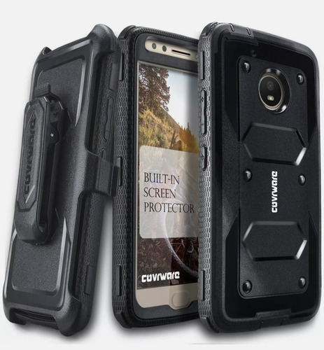 Imagen 1 de 6 de Case Moto E4 Plus Protector Completo C/ Clip Correa C/ Mica