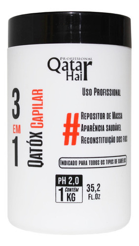 Semi Definitiva 5 Em 1 Qatar Hair + Qatox Repositor Massa
