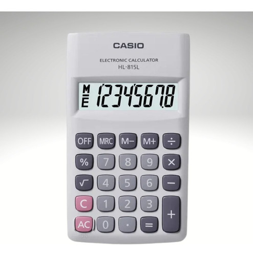 Calculadora Casio De Bolso Preta 8 Digitos Hl-815l Cor Branco Navajo