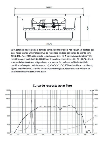 Kit Alto Falantes Snake 8 Polegadas Esx408s 250w Rms 8 Ohms