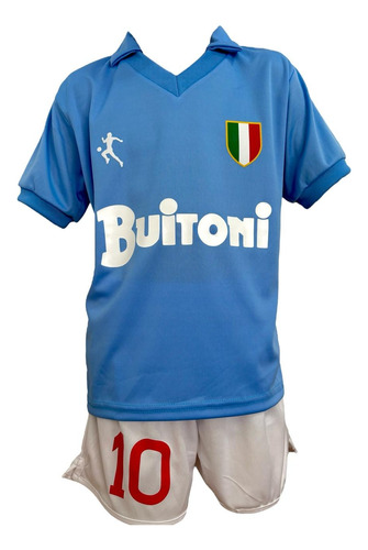 Camiseta Y Short Maradona Napoli 1986 Titular - Niños