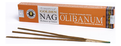 Incenso Indiano Vijayshree Golden Nag Olíbano 15g