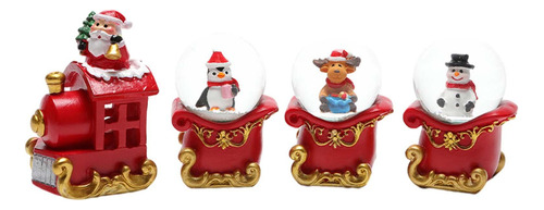 Tren De Navidad, Globos De Nieve, Bola De Cristal, Resina,