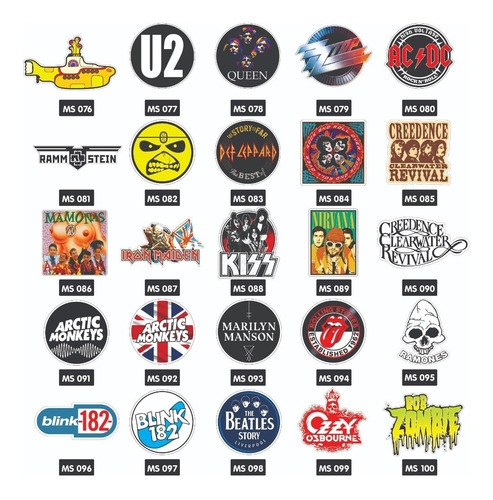 Adesivos Rock 20 Un.