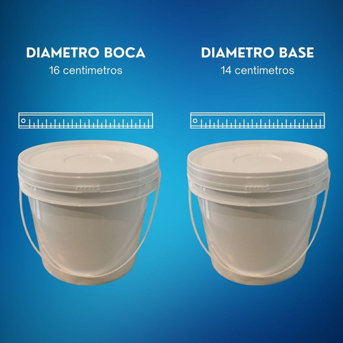 Balde Para Abastecer Caminhão 2.2 Litros Com Tampa 50 Pçs