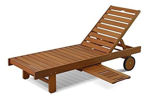 Furinno Fg17744 Tioman Tumbona Para Exteriores De Madera Mac