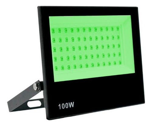 Refletor Led 100w Verde Ip66 Luminária Holofote Bivolt