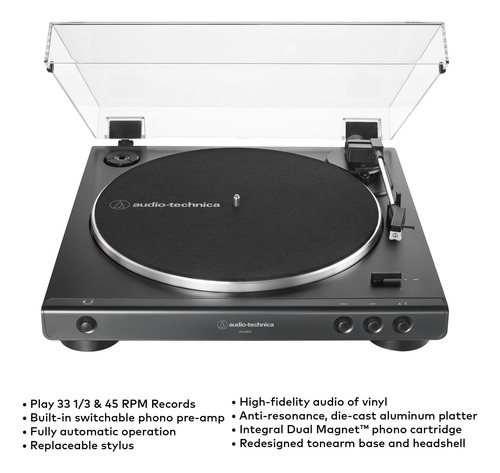 Audio-technica At-lp60x-bk Con Altavoces Microlab Pro1