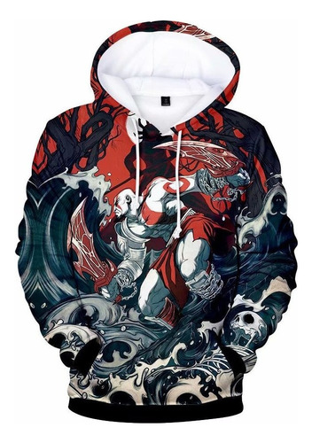 Sudaderas 3d Impercion Juego Figura God Of War