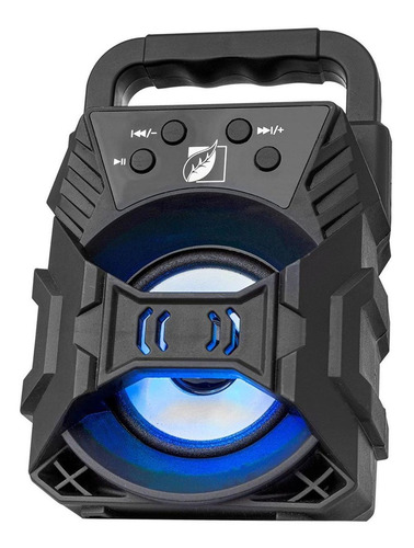 Imagen 4 de 6 de Bocina Bluetooth Green Leaf Portatil Led Recargable 18-9451