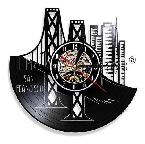 Reloj Corte Laser 4181 San Francisco  Horizonte Ciudad