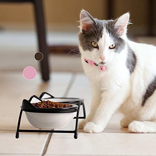 Vasijas Elevadas Dispensadoras Comida Mascotas Diseño Gato