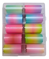 Comprar Papel Foil X 10 Unidades Para Diseños En Uñas, Hermoso Toque