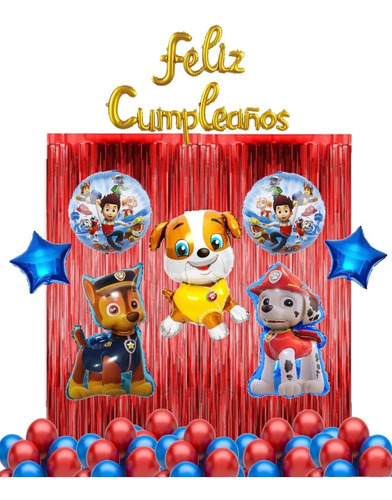 Set De Globos Paw Patroll Patrulla Canina 30 Piezas 