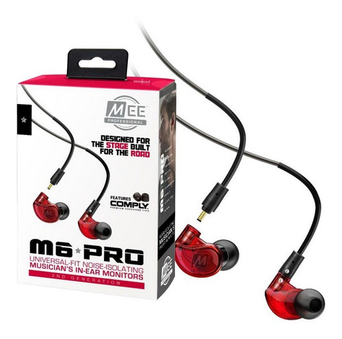 Imagen 7 de 8 de Auriculares in-ear MEE audio M6 PRO red