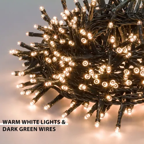 Luces De Árbol De Navidad Led Gresonic, 1000 Led 656 Pies