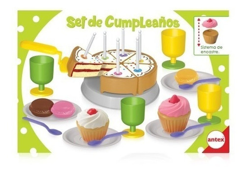 Set De Cumpleaños Con Torta Y Accesorios Antex 1163