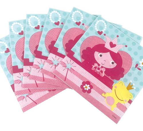 Servilletas Papel Cumple Princesa X20 Unidades Cotillon