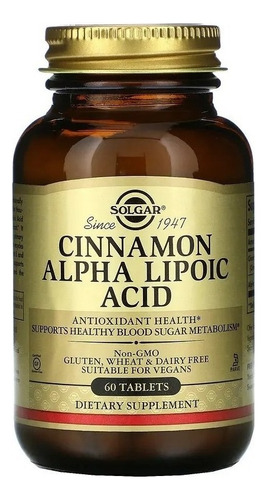 Solgar | Cinnamon Alpha Lipoic Acid | 60 Tablets | | Usa