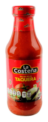 Salsa Roja Taquera - La Costeña - 450 Grs. Orgen México.