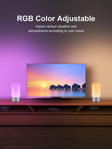 Lámpara De Mesa Táctil Led Regulable Con Colores Y Luz Cálid Color De La Estructura Color De La Pantalla