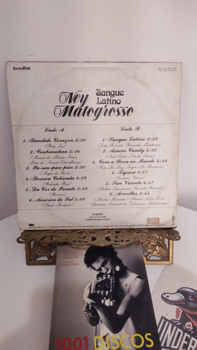 Lp Ney Matogrosso 1982 Sangue Latino. Capa Vg Disco Vg+ Estandar (Usado)