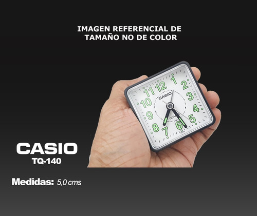 Imagen 2 de 6 de Reloj Despertador Casio Tq-140 Colores Surtidos/relojesymas