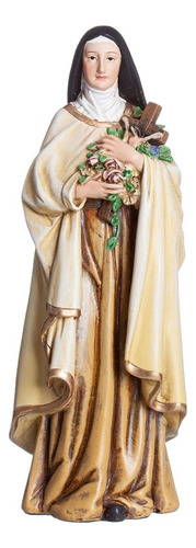 Santa Teresa 15cms Escultura De Resina Dari & Alice Color Blanco