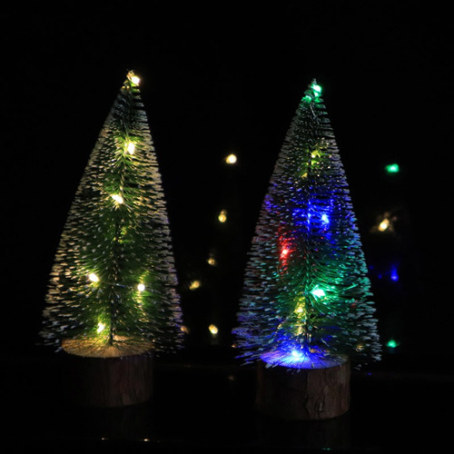 Imagen 5 de 6 de Decoración De Mesa Mini Árbol De Navidad Lámpara De Colore