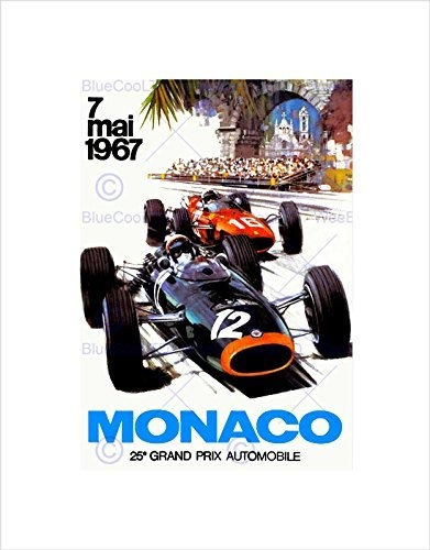 The Art Stop Vintage Monaco 25 Grand Prix Automobile 1967 Ra
