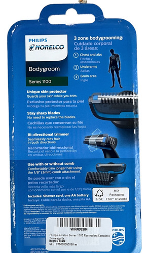 Philips Norelco Rasuradora Corporal De Pilas Series 1100