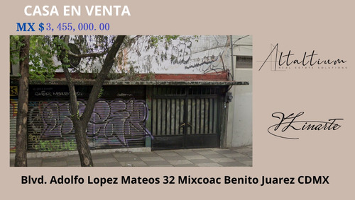 Casa En Venta En Mixcoac Benito Juarez Cdmx I Vl11-za-086