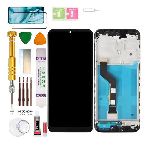 (negro) Macro+pantalla Para Motorola Moto G9 Play Xt2083-1,