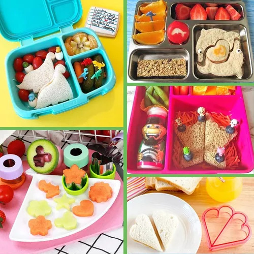 Molde Para Cortar Pan Para Niños, Corte De Frutas Y Tenedor