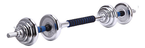 Mancuernas Cromadas 20kg Ajustables + Barra Unibles