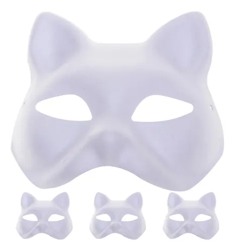 comprar Halloween Mask Hand Painted Pulp Masks Mask Cat 4 Pcs