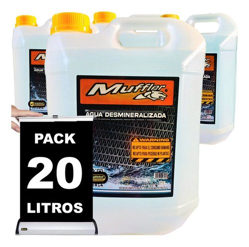 Agua Destilada Desmineralizada X 5lts Pack X 4 Unidades