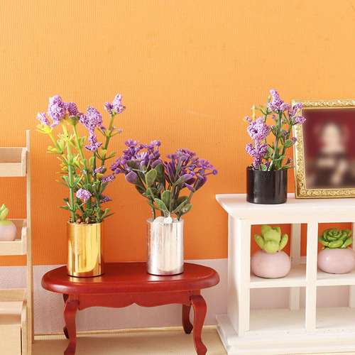 Aplicável A 1/12 Adorno De Bonsái De Flores En Miniatura