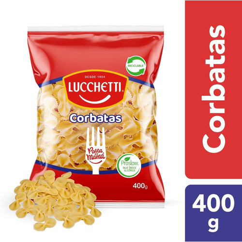 Pasta Corbatas N°88 Lucchetti 400g