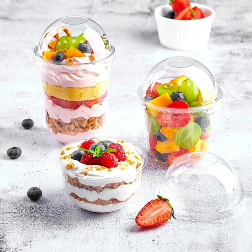 Vasos De Postre Desechables Para Pudín, 100 Unidades, 360 Ml