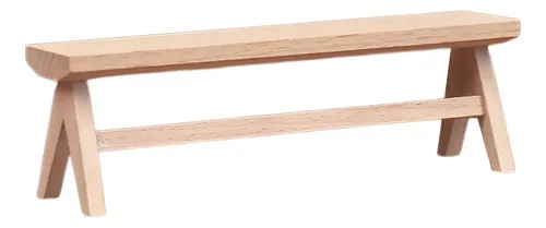 Banco De Madera Para Casa De Muñecas 1:12 – Modelo En Miniatura De Contrachapado De Tilo – Decora Escenas Y Jardines