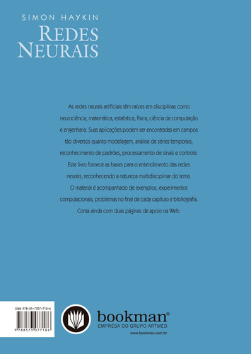 Redes Neurais: Princípios E Prática, de Haykin, Simon. Editorial BOOKMAN COMPANHIA EDITORA LTDA.,Prentice Hall, Inc., capa mole em português, 2000