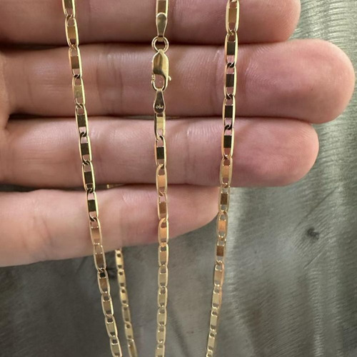 Aqua Jóias Piastrine Ouro 18K Cor Amarelo 70 cm