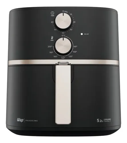 Fritadeira Elétrica Wap Air Fryer Grand Family 5,2l 1500w Cor Pre...