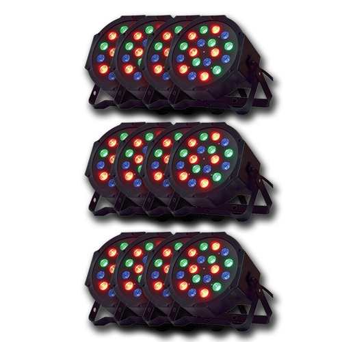 Luz Proton Par 18 Led  Rgb Dmx Audioritmico Pack De 12