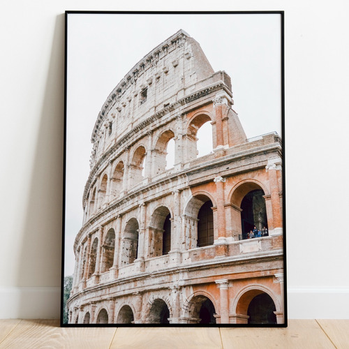 Cuadro Coliseo Roma 40x60 Marco + Lamina 05 Mundo Italia 